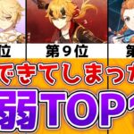 【原神】世界の評価が低いキャラランキング＆全キャラの評価ランキングができてしまった件【ゆっくり解説/無凸無課金】