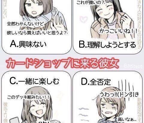 【ネタ】カードショップにくる彼女タイプを原神キャラに当てはめるとこんな感じだよな！？